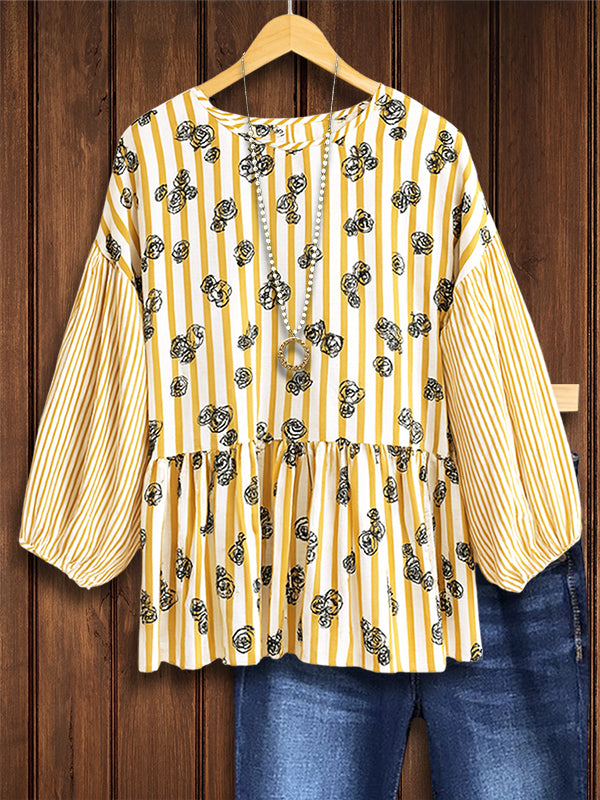 Golden Garden Stripe Blouse