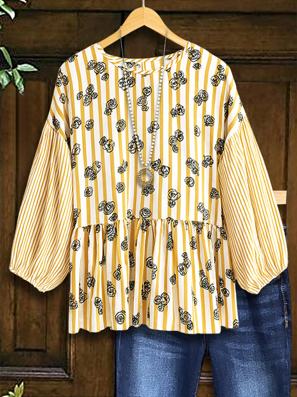 Golden Garden Stripe Blouse