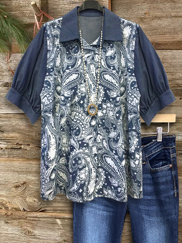 Blue Mirage Paisley Blouse