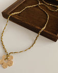 Golden Bloom Braided Necklace