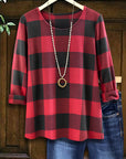 Classic Red Plaid Top