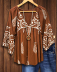 Ethnic Printed Casual Blouse