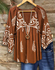 Ethnic Printed Casual Blouse