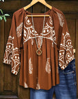 Ethnic Printed Casual Blouse