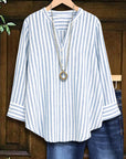 Classic Striped Casual Blouse