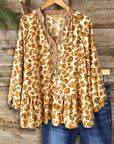 Wild Charm Leopard Peplum Blouse