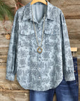 Ethnic Floral Casual Blouse