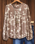 Mocha Blossom Long Sleeve Top