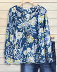 Artistic Floral Casual Blouse