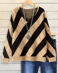 Cozy Diamond Knit V-Neck Sweater