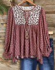 Boho Leopard Mix Blouse