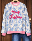 Merry Toile Print Sweatshirt