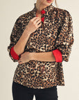Bold Leopard Accent Blouse