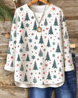 Natural Pines Print Sweatshirt
