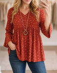 Floral Print Ruffled Blouse