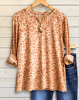 Blush Safari Crew Neck Top