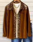 Golden Safari Lapel Blouse