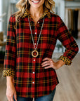 Wild Flair Plaid Button Shirt