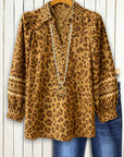 Wild Muse Leopard V-Neck Blouse