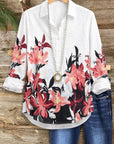 Natural Floral Print Casual Blouse