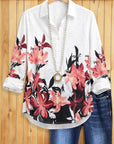 Natural Floral Print Casual Blouse