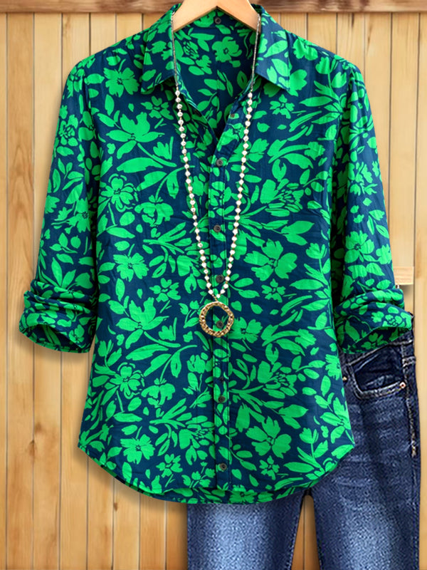 Emerald Garden Collared Shirt