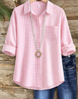 Sweet Gingham Patchwork Blouse