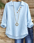 Sky Harbor Button Accent Blouse