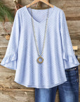 Sky Dots Ruffled Sleeve Blouse