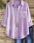 Lavender Luxe Polka Button-Up