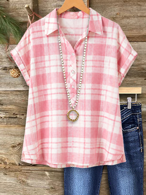 Sweet Cherry Plaid Shirt
