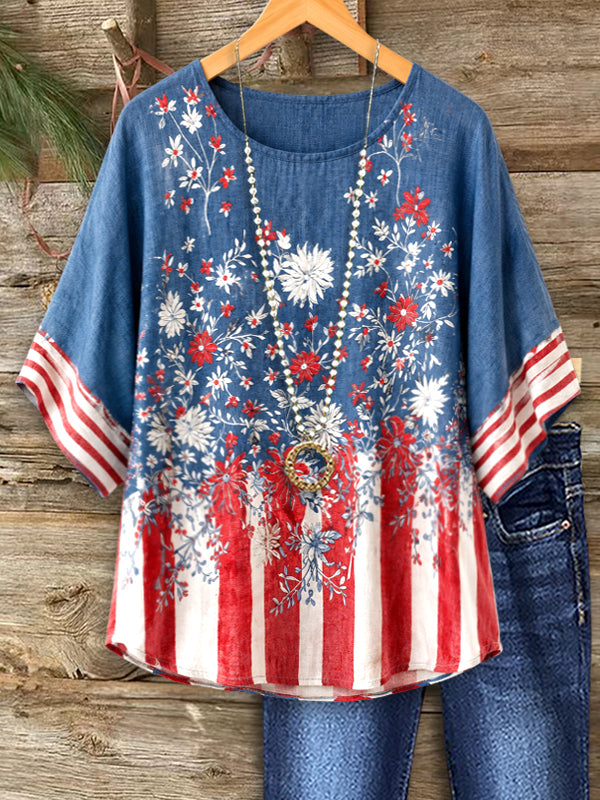 Freedom Bloom Patriotic Top