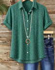 Emerald Breeze Polka Dot Shirt