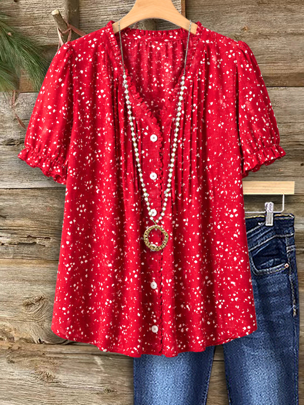 Ruby Bloom Button Blouse