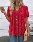 Ruby Bloom Button Blouse