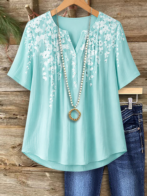 Ocean Mist Floral Top