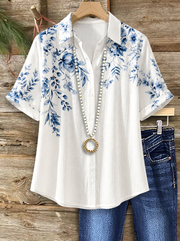 Blue Willow Shirt Blouse
