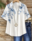 Blue Willow Shirt Blouse