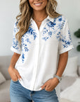 Blue Willow Shirt Blouse