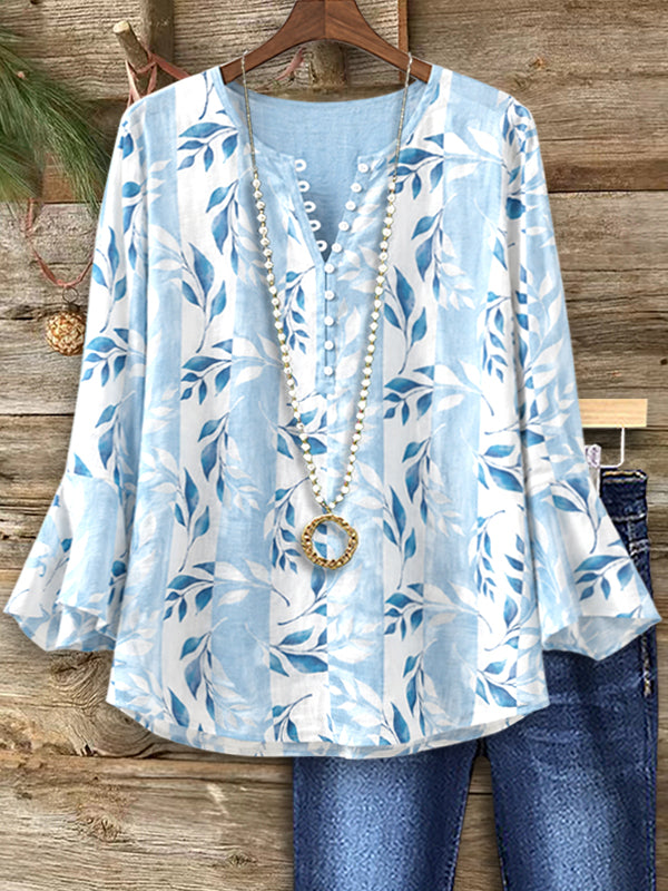 Blue Breeze Botanical Blouse