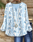 Blue Breeze Botanical Blouse