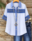 Harbor Stripe Lace Shirt