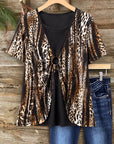 Midnight Leopard Layered Top
