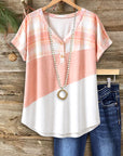Sunset Plaid Colorblock Top