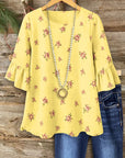 Sunny Meadow Ruffle Blouse