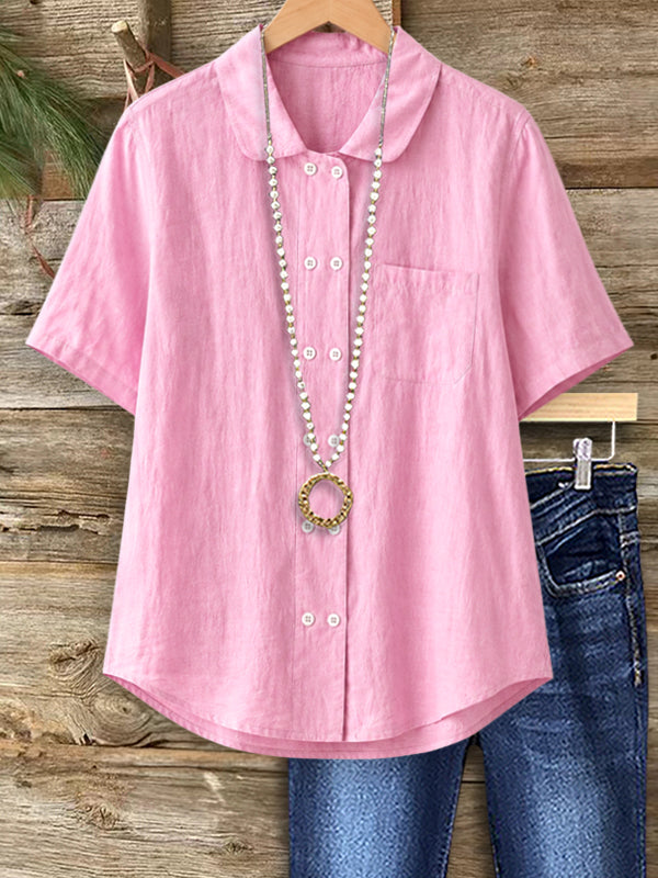 Pink Classic Button Shirt