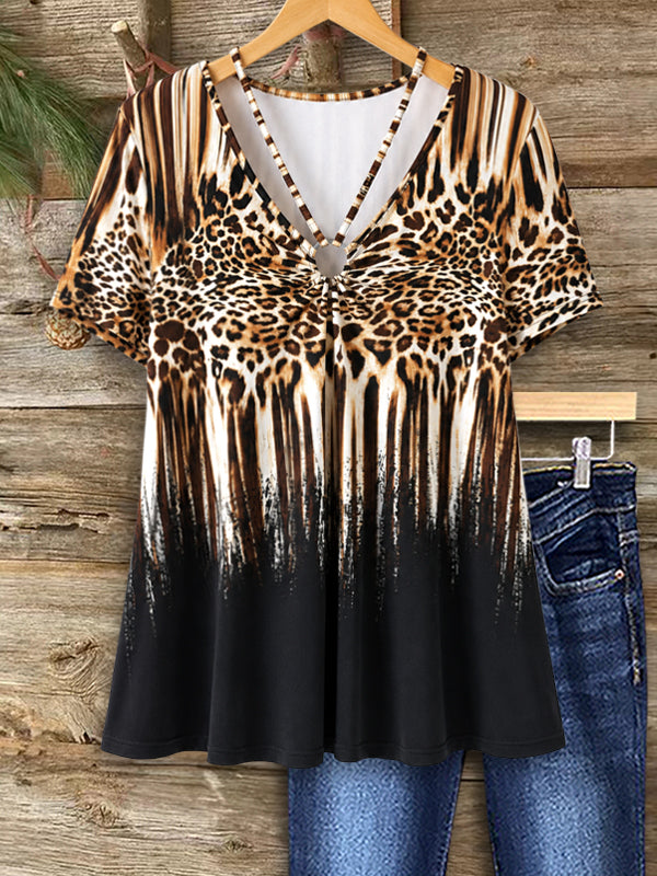 Wild Charm V-Neck Top