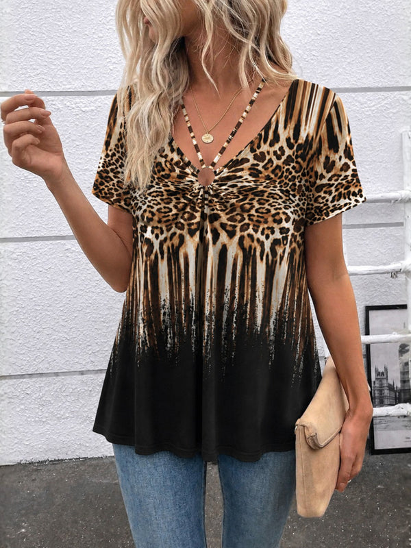 Wild Charm V-Neck Top