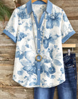 Coastal Bloom Button Shirt