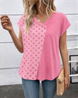 Sweetheart Dot V-Neck Top